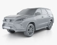 Toyota Fortuner Legender 2023 3D 모델  clay render