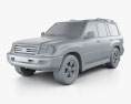 Toyota Land Cruiser VX 2008 3d model clay render
