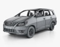 Toyota Innova з детальним інтер'єром 2014 3D модель wire render