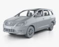 Toyota Innova mit Innenraum 2014 3D-Modell clay render