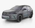 Toyota Corolla Cross 2024 3D 모델  wire render