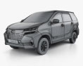Toyota Avanza G 2024 3d model wire render