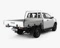 Toyota Hilux Extra Cab Alloy Tray SR 2023 3Dモデル 後ろ姿