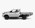 Toyota Hilux Extra Cab Alloy Tray SR 2023 3Dモデル side view