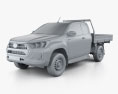 Toyota Hilux Extra Cab Alloy Tray SR 2023 Modello 3D clay render