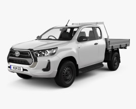 Toyota Hilux Extra Cab Alloy Tray SR 2022 3D 모델 