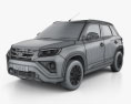 Toyota Urban Cruiser 2023 3D模型 wire render