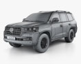 Toyota Land Cruiser US-spec Heritage Edition 2024 3D модель wire render