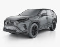 Toyota RAV4 PHEV 2023 3d model wire render