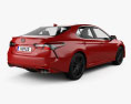 Toyota Camry XSE 2024 3D模型 后视图