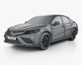 Toyota Camry XSE 2024 3D 모델  wire render