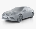 Toyota Camry XSE 2024 3D-Modell clay render