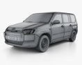 Toyota Probox DX van 2020 3D модель wire render