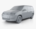 Toyota Probox DX van 2020 3D модель clay render
