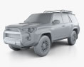 Toyota 4Runner TRD Pro 2022 3d model clay render