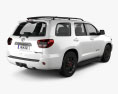 Toyota Sequoia TRD Pro 2024 3D模型 后视图