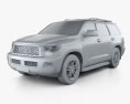 Toyota Sequoia TRD Pro 2024 3D модель clay render