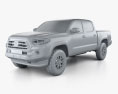 Toyota Tacoma 双人驾驶室 Short bed Limited 2024 3D模型 clay render