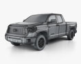 Toyota Tundra Двойная кабина Standard bed Limited 2024 3D модель wire render