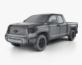 Toyota Tundra 더블캡 Standard bed SR 2024 3D 모델  wire render