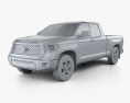 Toyota Tundra ダブルキャブ Standard bed SR 2024 3Dモデル clay render