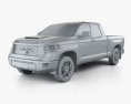 Toyota Tundra 双人驾驶室 Standard bed TRD Pro 2021 3D模型 clay render