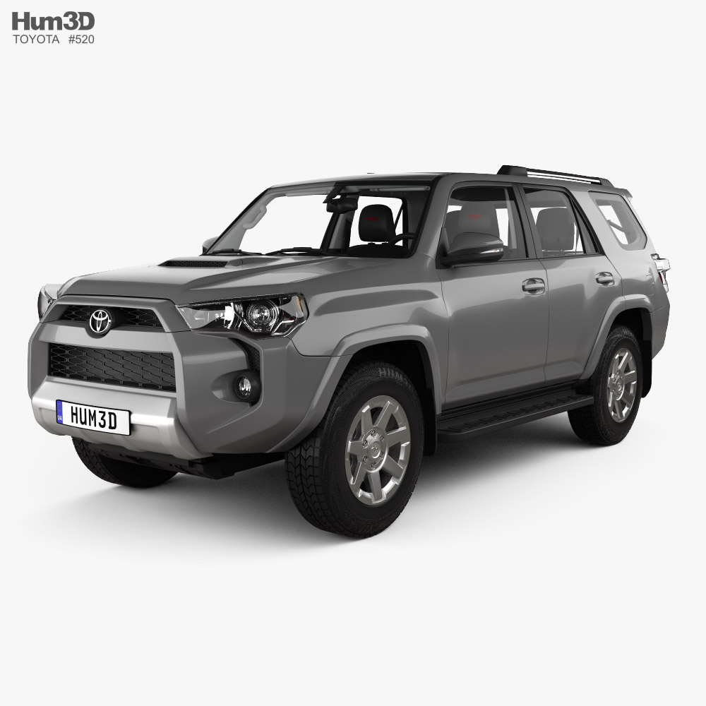 Toyota 4Runner TRD Offroad with HQ interior 2024 3D model