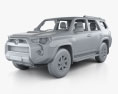 Toyota 4Runner TRD Offroad with HQ interior 2022 3d model clay render
