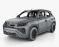Toyota Urban Cruiser with HQ interior 2023 3d model wire render