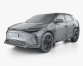 Toyota bZ4X concept 2023 3d model wire render