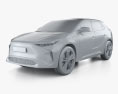 Toyota bZ4X concept 2023 3d model clay render