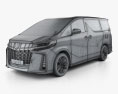 Toyota Alphard S 2024 3D 모델  wire render