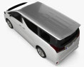 Toyota Alphard S 2024 3D-Modell Draufsicht