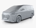 Toyota Alphard S 2024 3D-Modell clay render