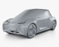 Toyota Rhombus 2023 3D модель clay render