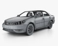 Toyota Camry LE HQインテリアと 2006 3Dモデル wire render