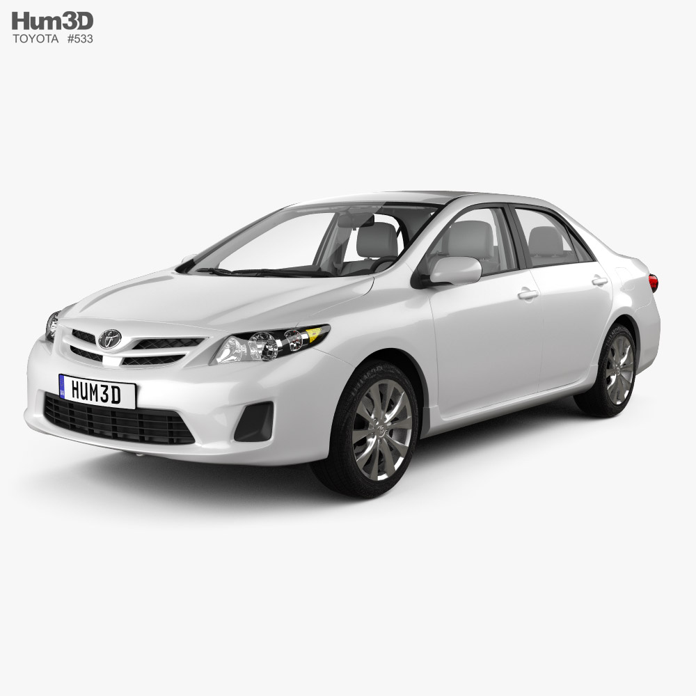 Toyota Corolla LE HQインテリアと 2015 3Dモデル