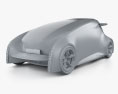 Toyota Fun VII 2012 3D-Modell clay render