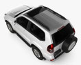 Toyota Land Cruiser Prado 3-door with HQ interior 2009 3d model top view