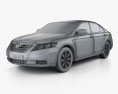 Toyota Camry LE 2013 3D-Modell wire render