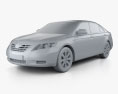 Toyota Camry LE 2013 3D模型 clay render