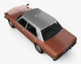 Toyota Crown Taxi 1982 Modello 3D vista dall'alto