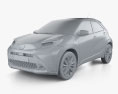 Toyota Aygo X Air Limited 2024 3D-Modell clay render
