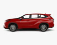 Toyota Highlander Platinum hybrid 2024 3D-Modell Seitenansicht