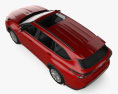Toyota Highlander Platinum hybrid 2024 3D-Modell Draufsicht