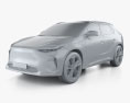 Toyota bZ4X 2024 3Dモデル clay render