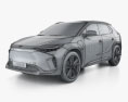 Toyota bZ4X Limited 2024 3D-Modell wire render