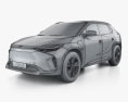 Toyota bZ4X XLE 2024 3D модель wire render