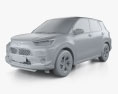 Toyota Raize 2024 3d model clay render