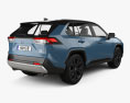 Toyota RAV4 XSE 混合動力 2024 3D模型 后视图